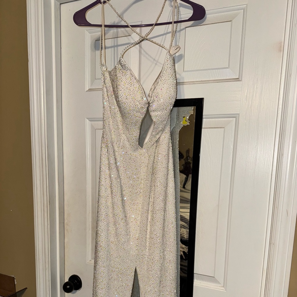 Sparkling white gown/pantsuit